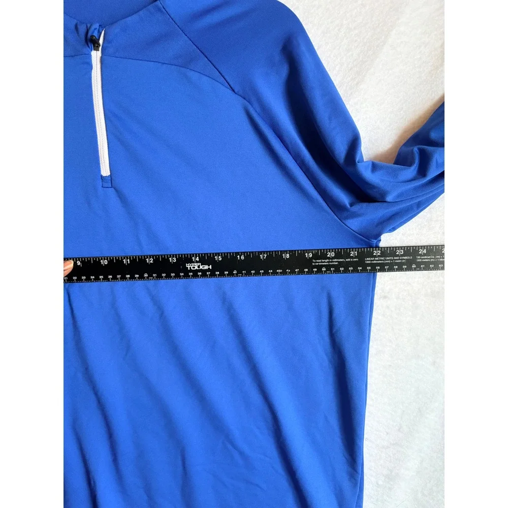 Nike Dri-FIT Slim Fit Long‎ Sleeve 1/4 Zip Athletic Training Top Men's XL Blue